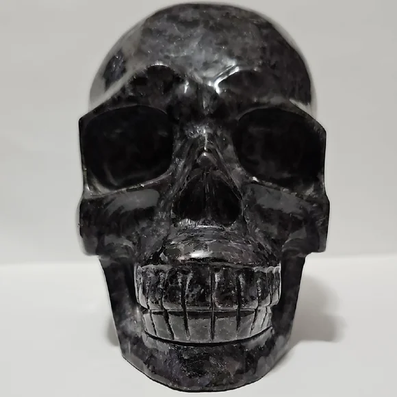 5" Carved Merlinite Crystal Skull Carving - Picture 8 of 11